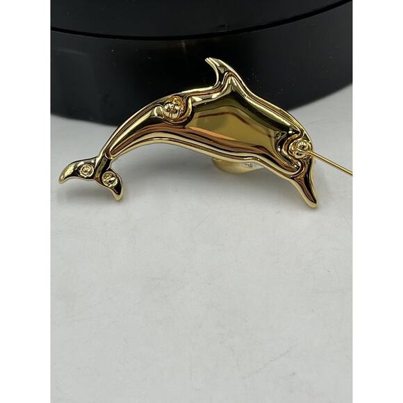 * SWAROVSKI Signed Vintage Clear Crystal Pave Dolphin Sea Pin/Brooch Retired - Picture 10 of 16